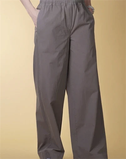 Elsk - Poplin Womens Bukser - Mossy Bark